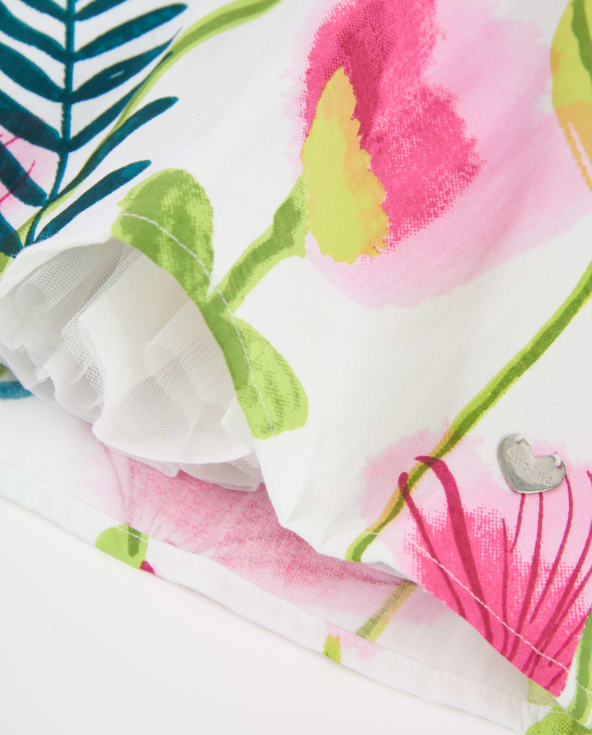 Tuc Tuc vestito bambina bianco fantasia fiori estivo