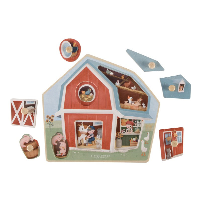 Little Dutch Fattoria puzzle legno 6 pezzi