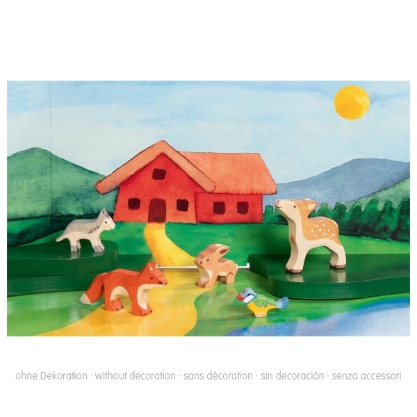 Holztiger Foresta set 5 cuccioli animali in legno