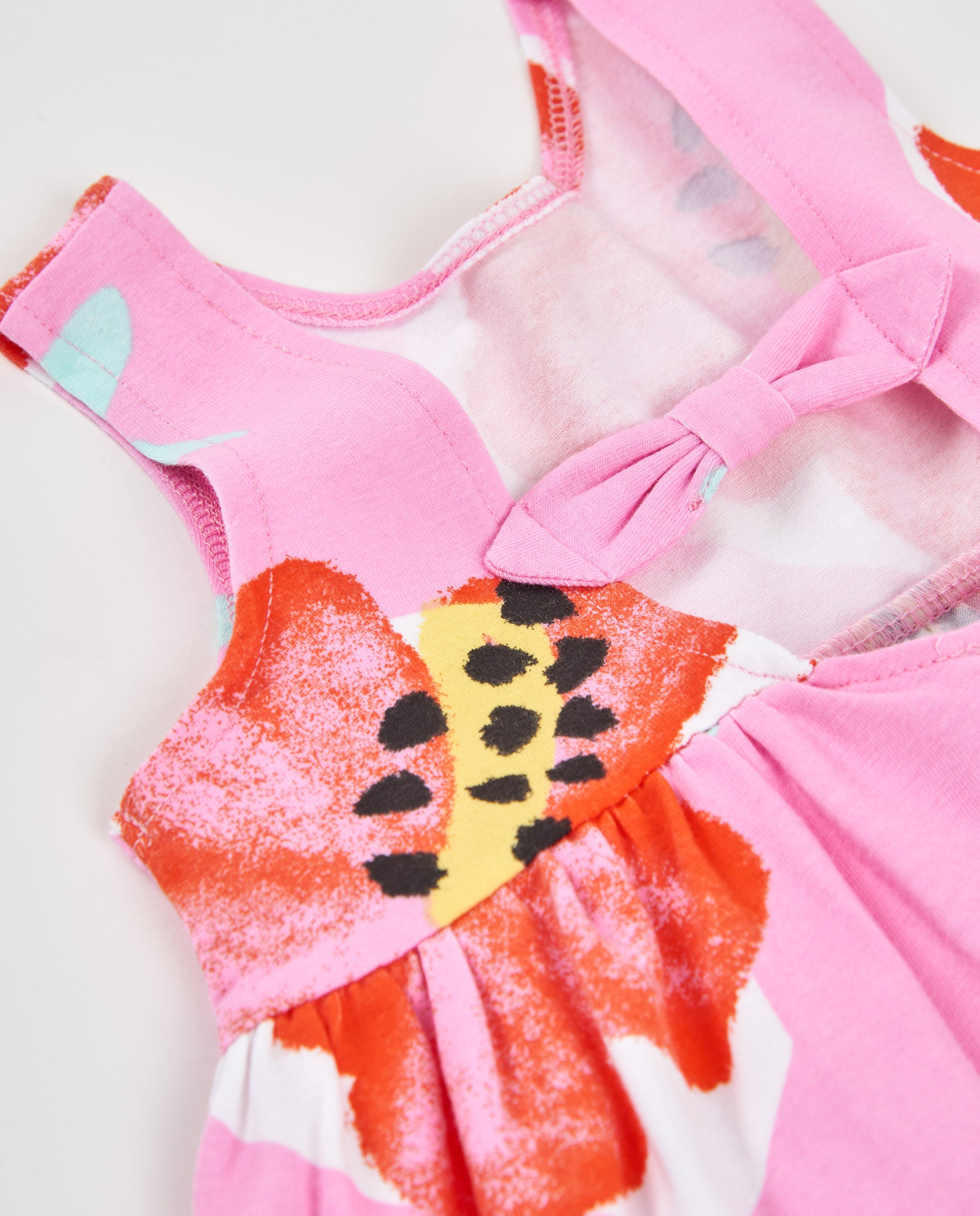 Tuc Tuc vestito bambina rosa stampa fiori grandi