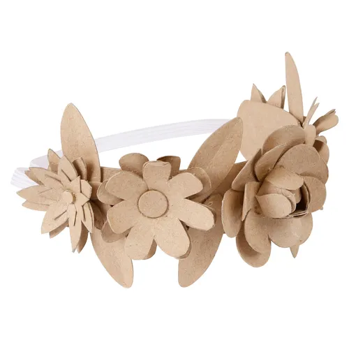 Décopatch corona ghirlanda fiori cartapesta 16 cm kraft