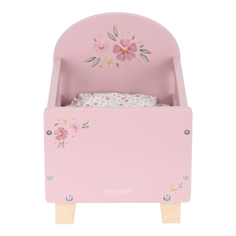 Little Dutch lettino bambole legno fiori e farfalle
