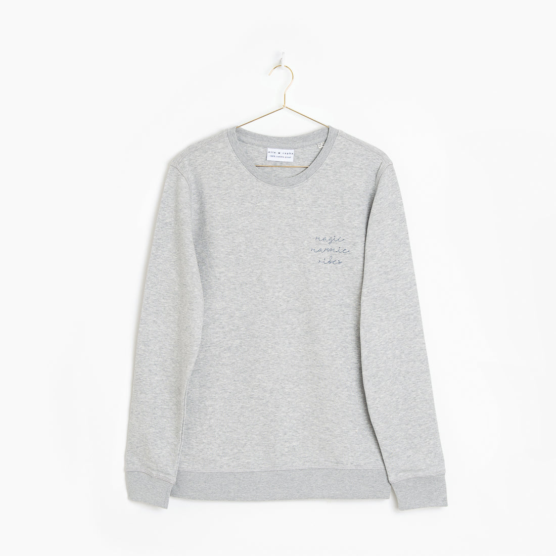 Ella and Rapha Mammie Mighty Grey felpa cotone grigia