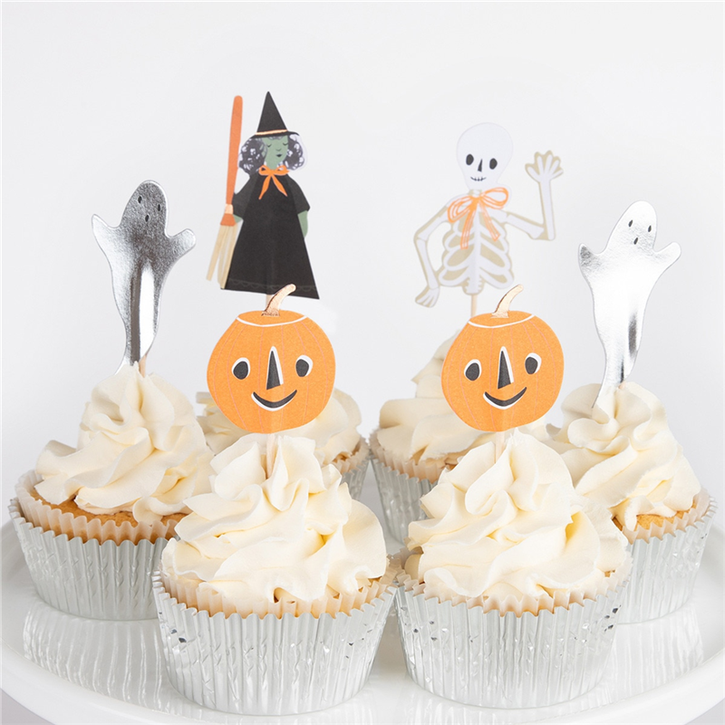 Meri Meri It’s Halloween set cupcake 24 pezzi argento