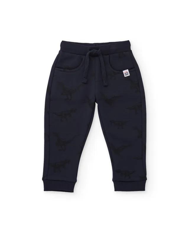 Tuc Tuc pantaloni tuta bambino blu stampa dinosauro