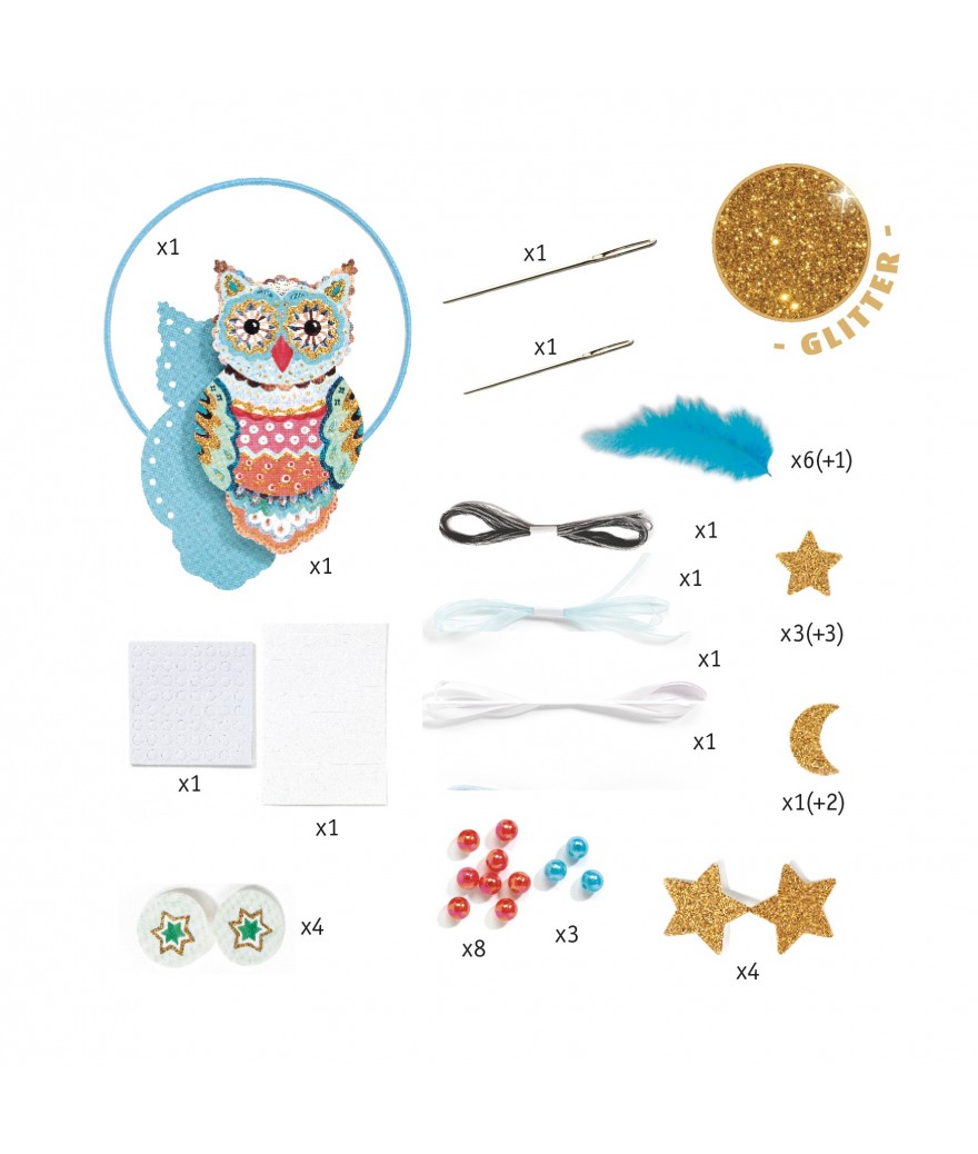 Djeco Do It Yourself acchiappasogni gufo kit creativo