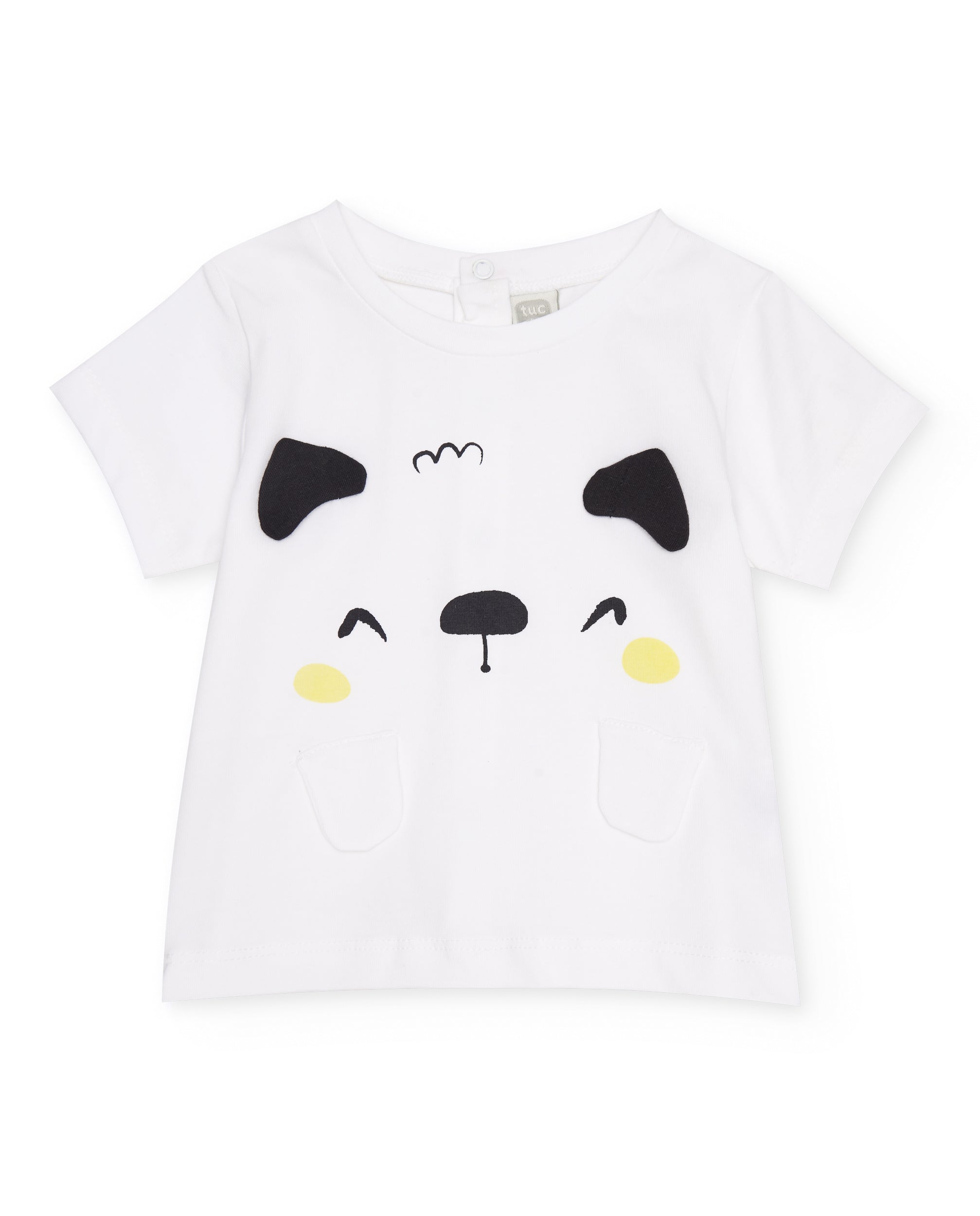 Tuc Tuc completo neonata maglia shorts bianco cagnolino