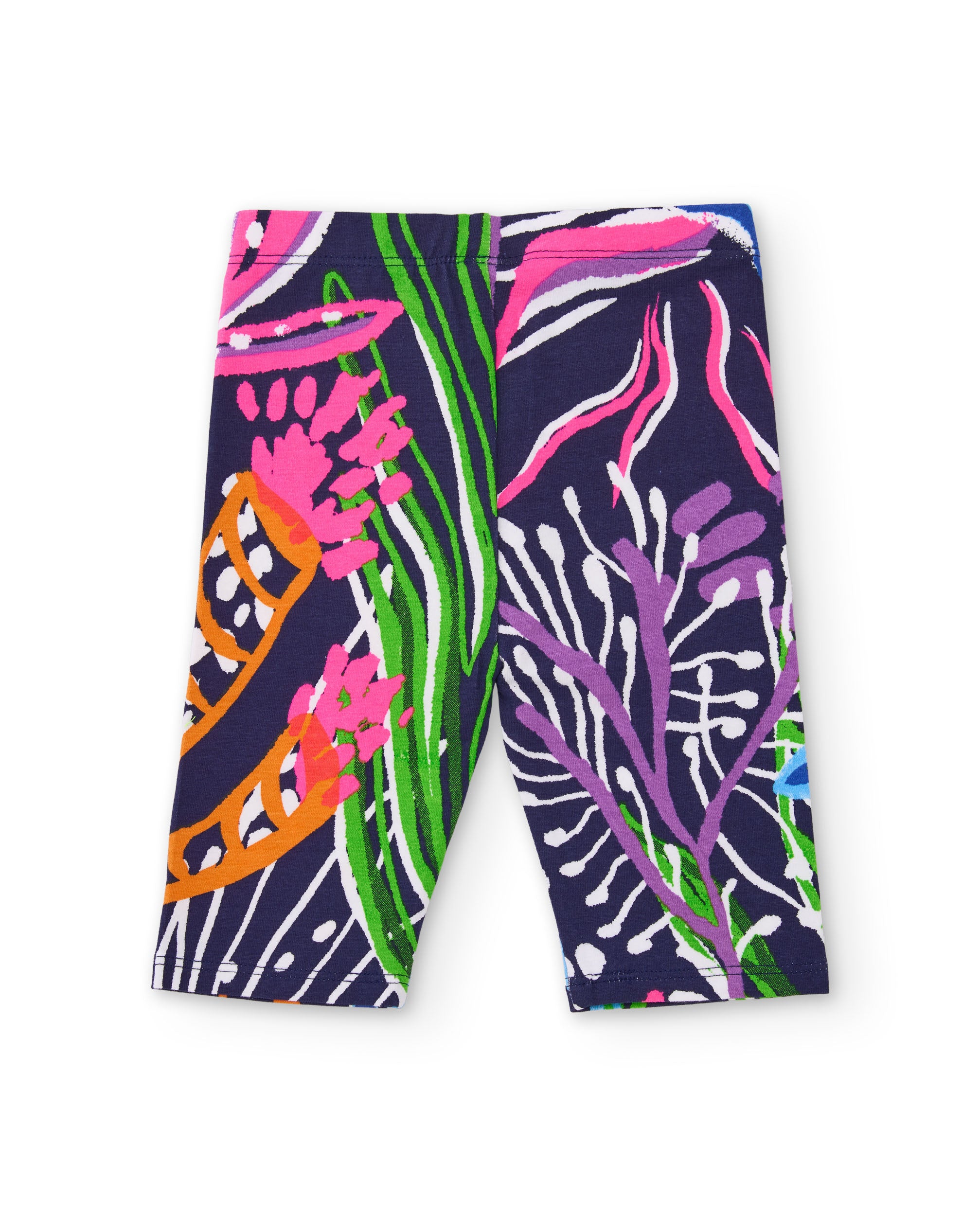 Tuc Tuc leggings bimba aderenti blu navy stampa mare