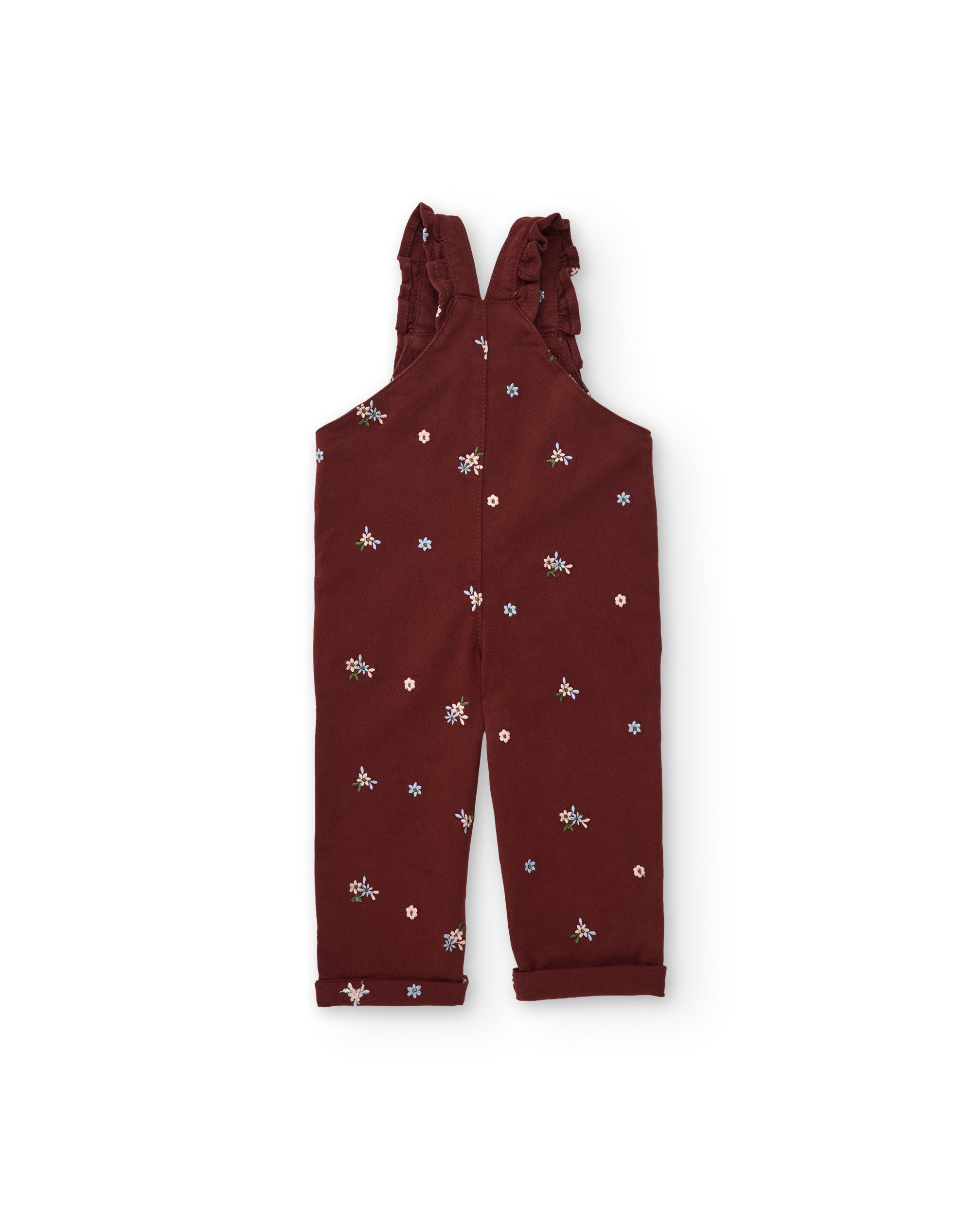 Tuc Tuc salopette bambina fiori bordeaux