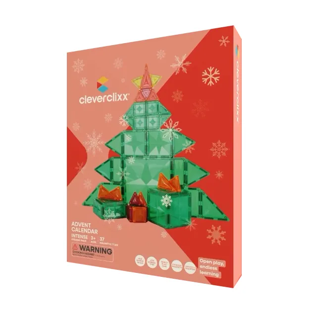 Cleverclixx Calendario Avvento costruzioni magnetiche 37 pezzi