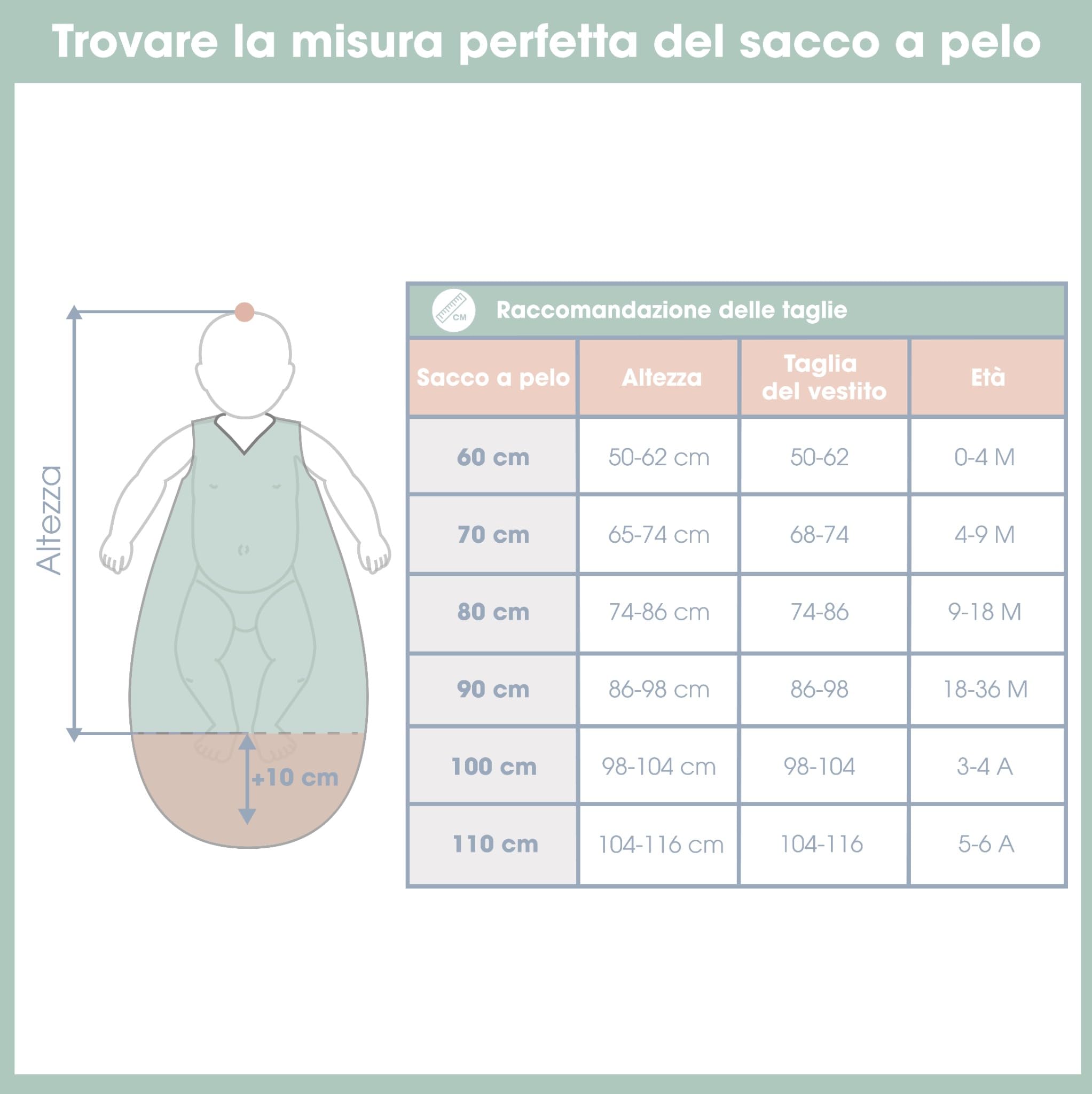 emma & noah sacco nanna 2.5 TOG cotone bio grigio 70 cm