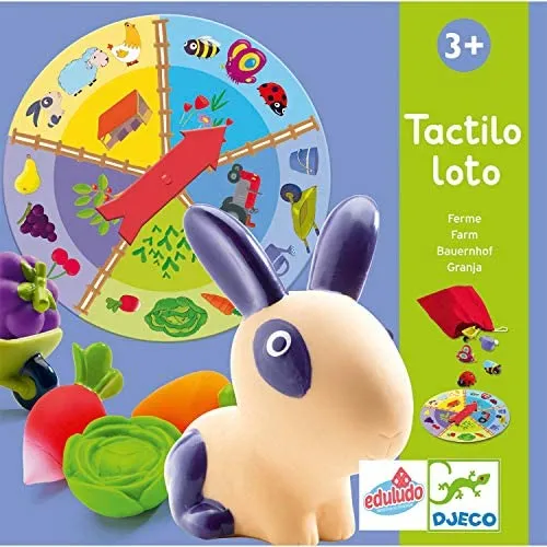 Djeco Lotto tattile gioco sensoriale 15 figure da 3 anni
