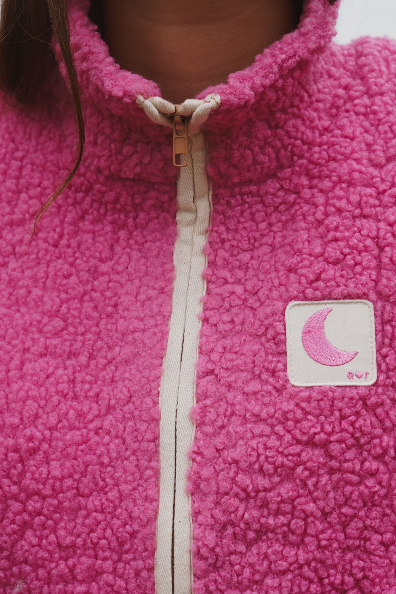 Ella and Rapha Teddy Jacket giacca rosa teddy calda