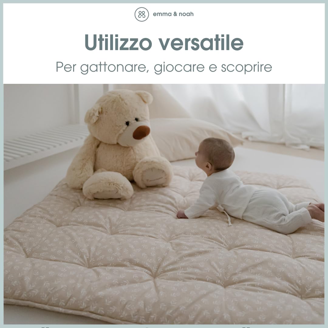 emma & noah Coperta Gattonare 120x120 Fiore Salvia Imbottita