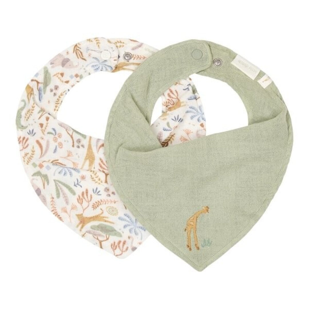 Little Dutch Safari Friends bavaglino bandana verde 2 pezzi