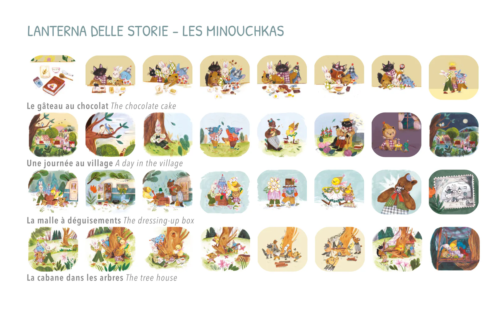 Moulin Roty Les Minouchkas lanterna storie proiettore