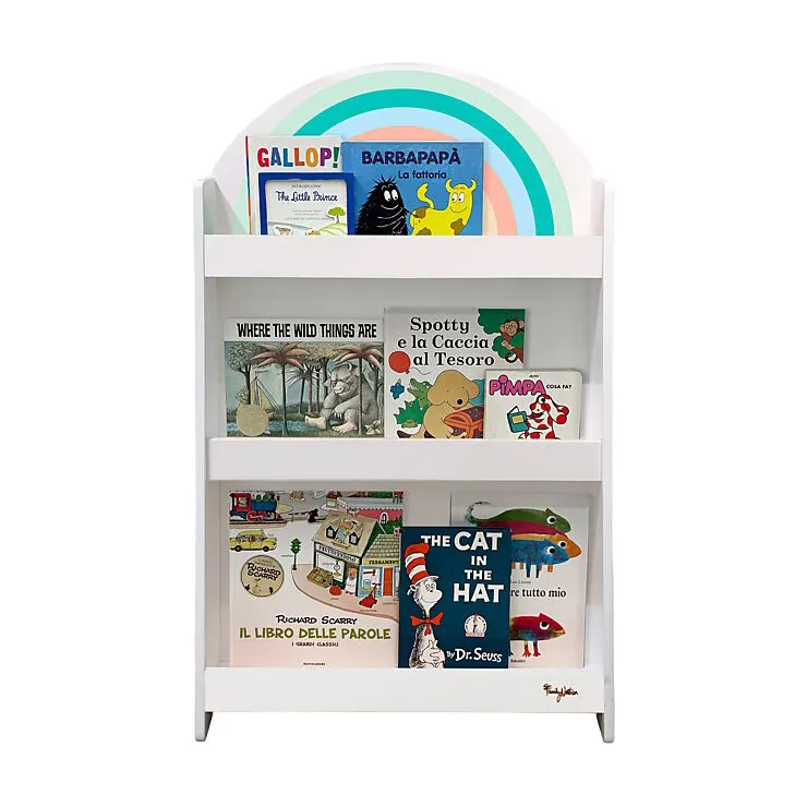 Rainbow Montessori libreria frontale bianca bambini