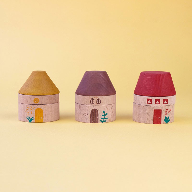 Londji My 3 Little Pigs gioco in legno 2+ anni