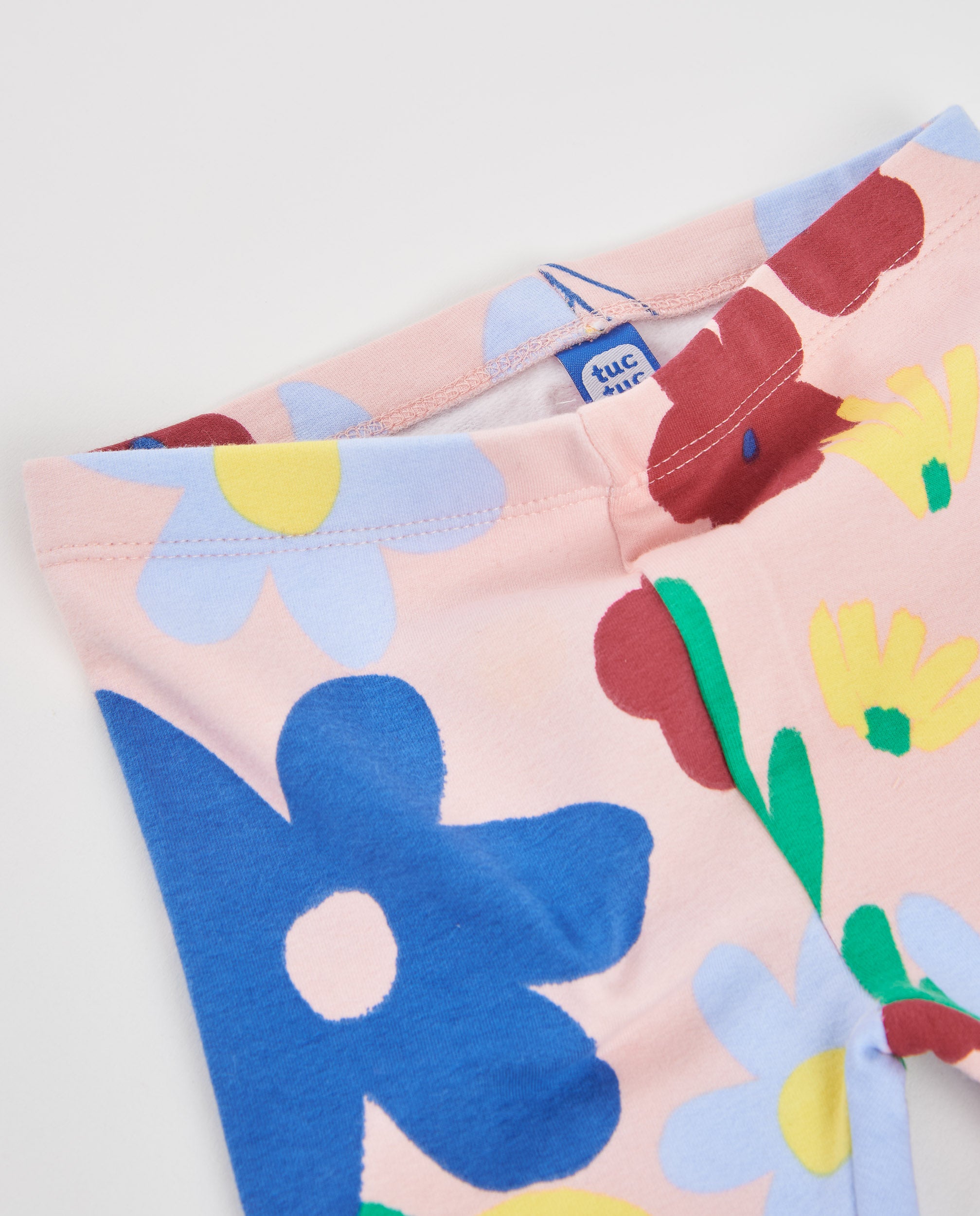 Tuc Tuc leggings bambina rosa chiaro felpati a fiori