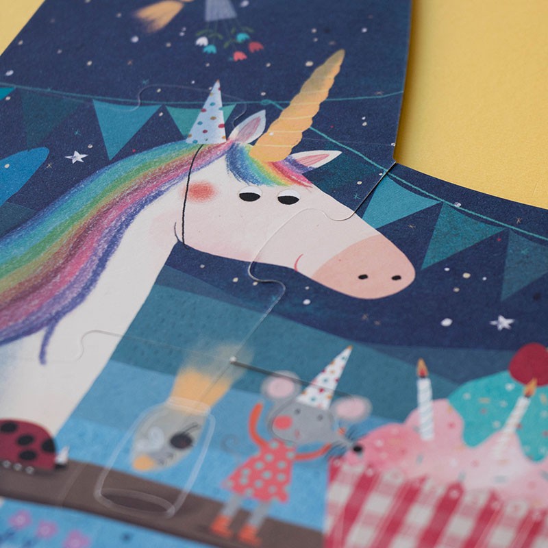 Londji Unicorn puzzle progressivo 5 soggetti reversibile