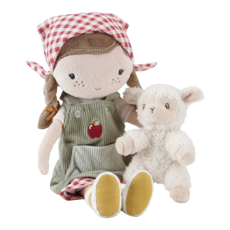 Little Dutch Little Farm Rosa bambola di stoffa con pecora 33 cm