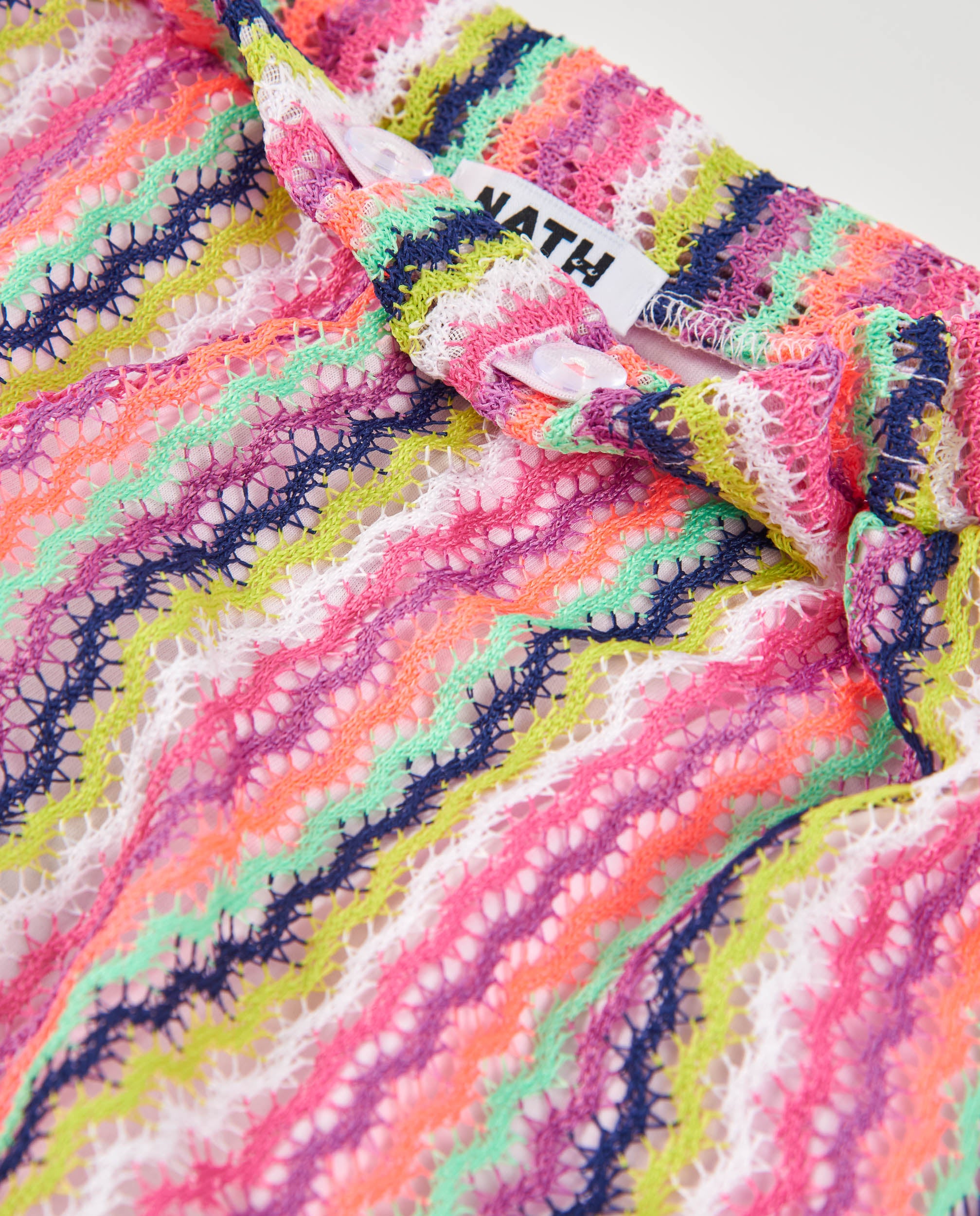 Tuc Tuc gonna maglia bambina righe ondulate rosa
