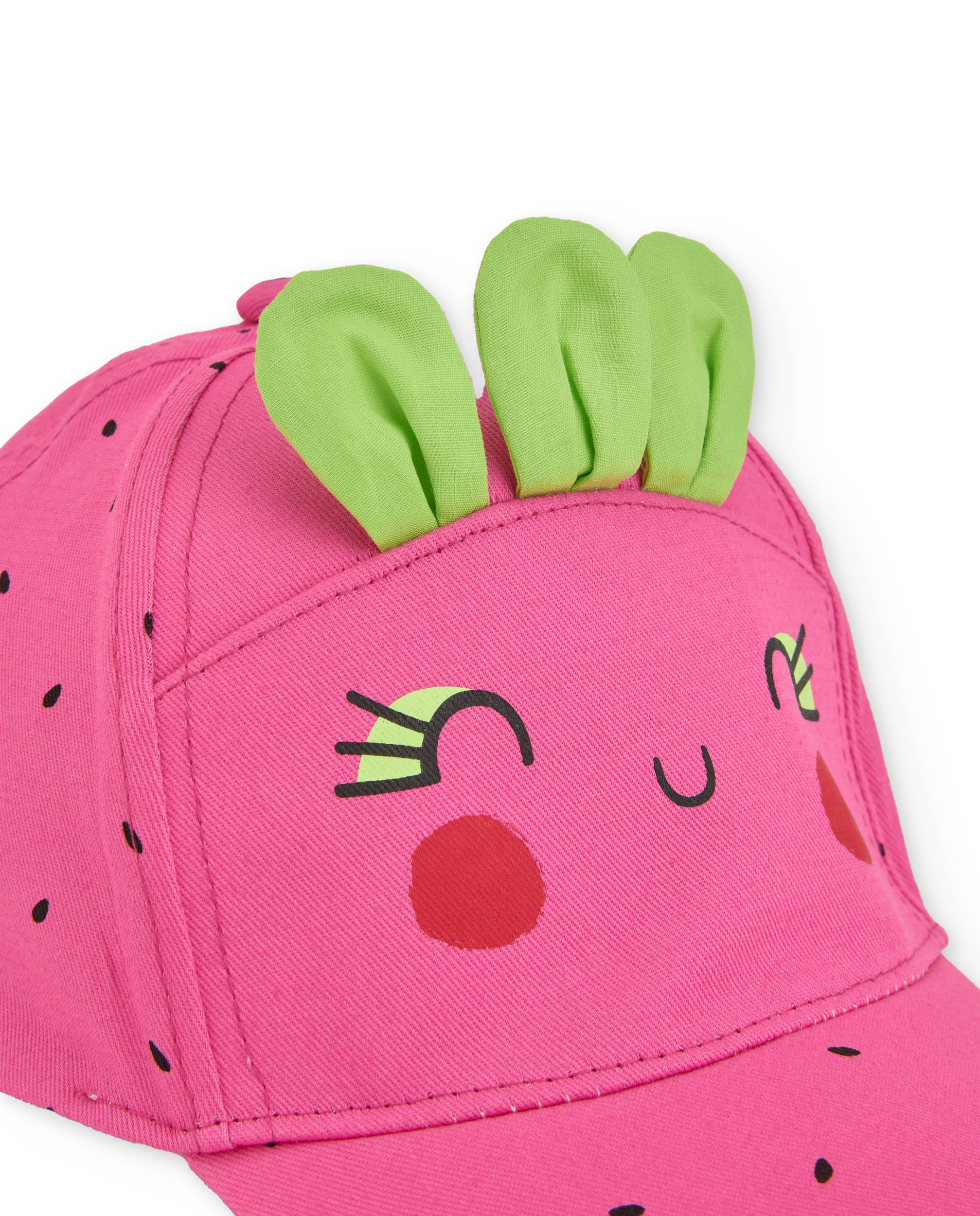Tuc Tuc cappello bambina rosa foglie con visiera