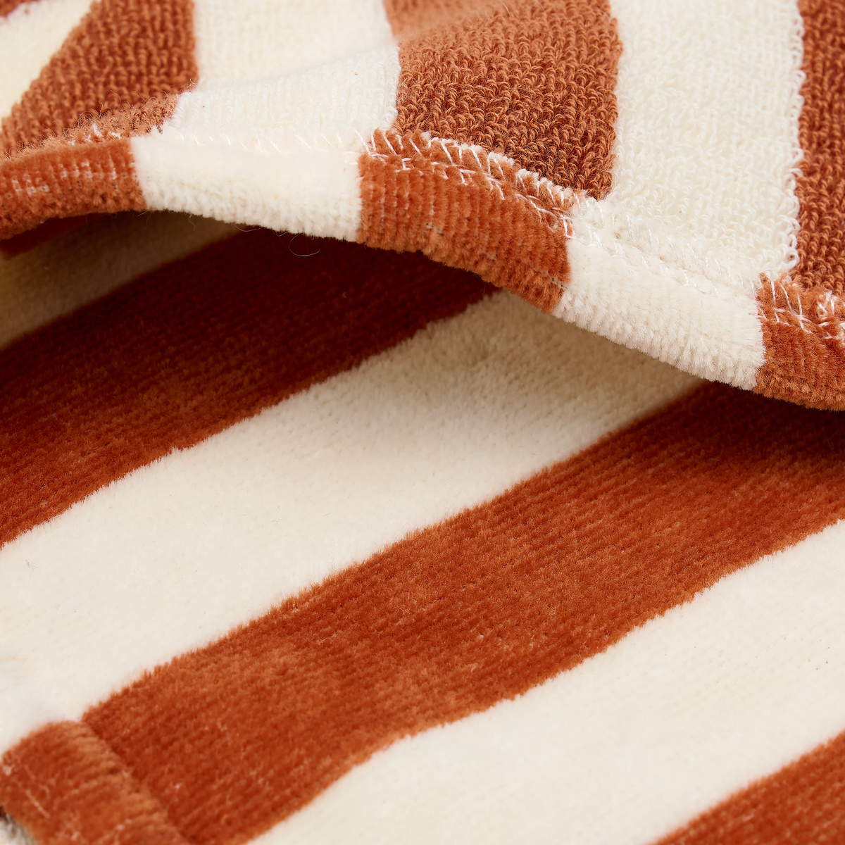 Little Dutch poncho mare righe marroni cotone con cappuccio
