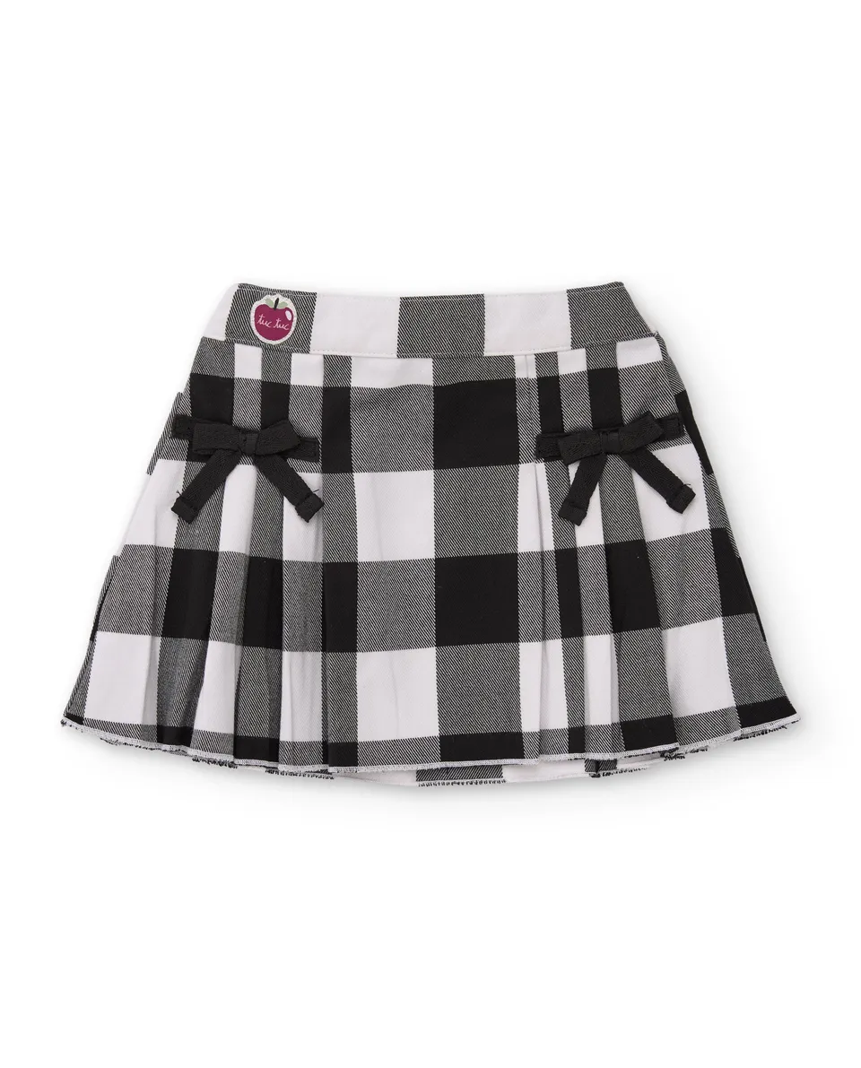 Tuc Tuc NY Fun gonna bambina grigio scuro a quadri