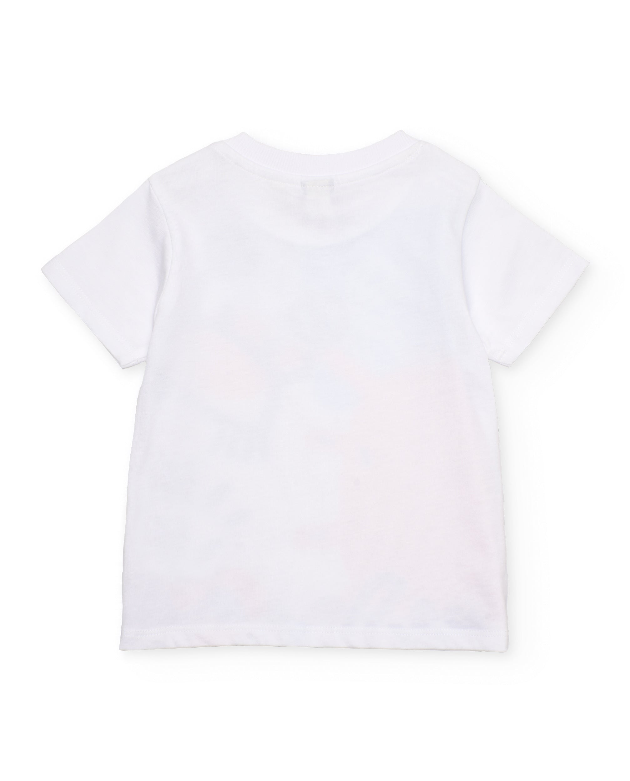 Tuc tuc t-shirt bimbo bianca con bottoni e stampa