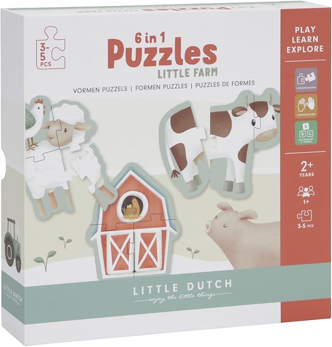Little Dutch Little Farm puzzle 6 in 1 fattoria