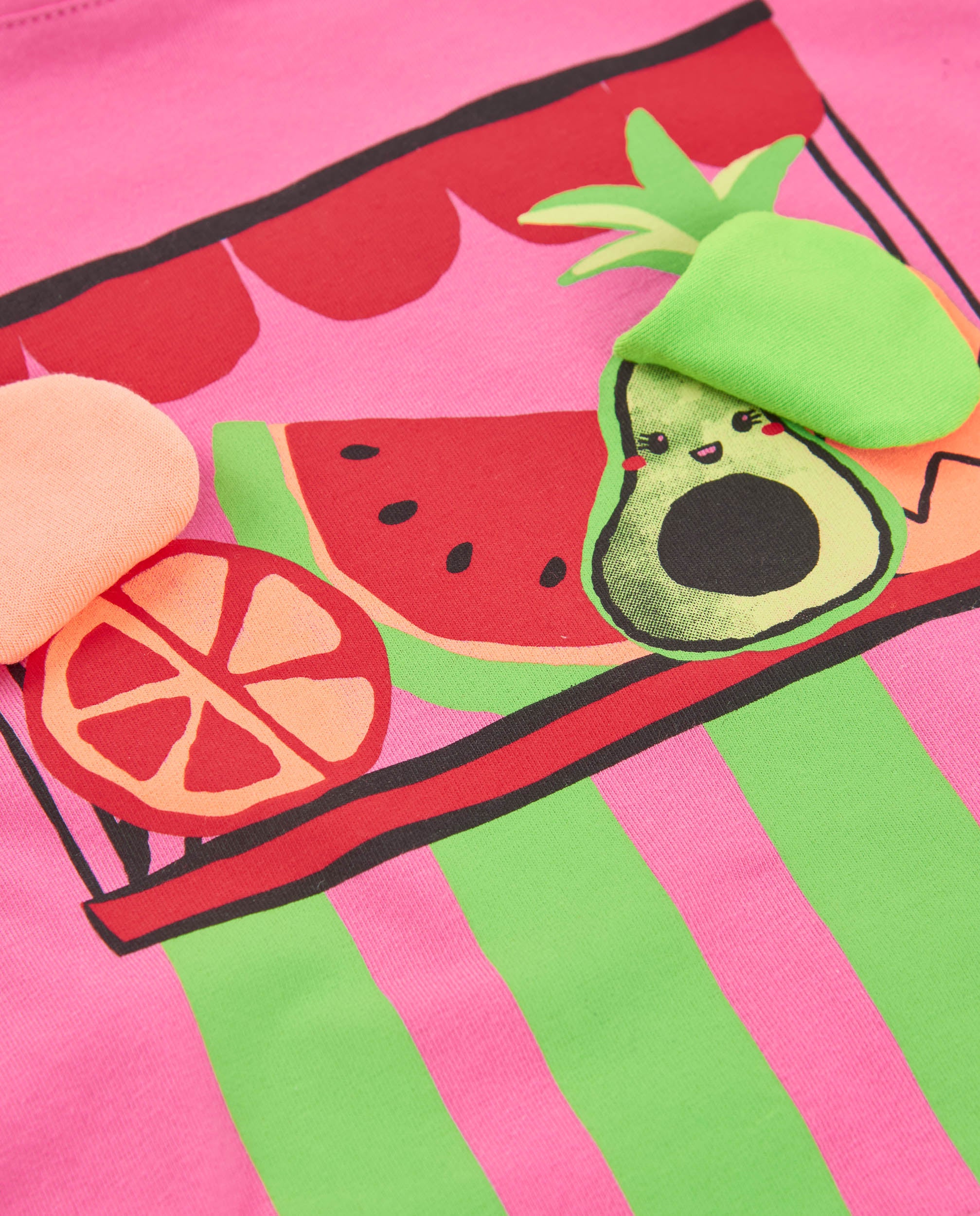 Tuc Tuc maglietta bambina rosa frutta rilievo manica corta