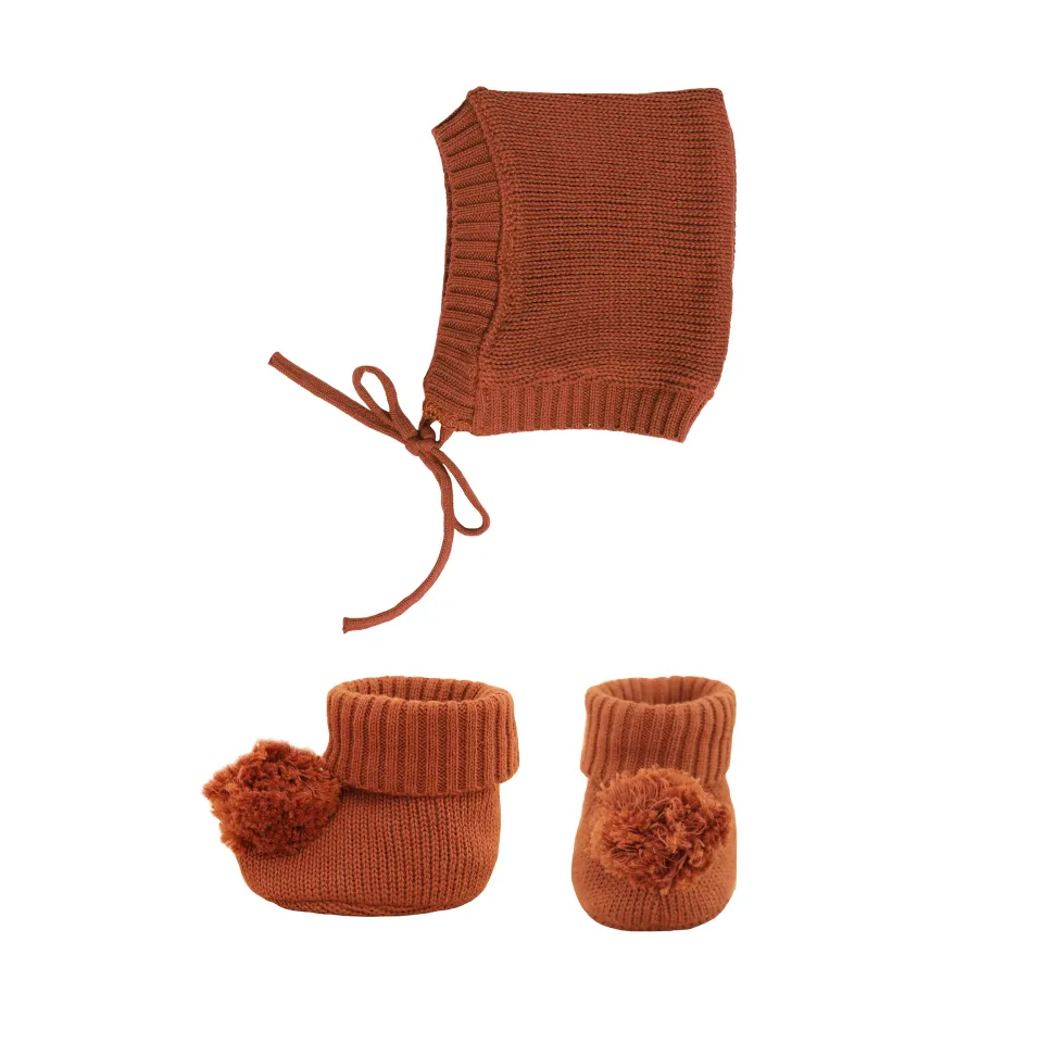 OlliElla Dinkum Dolls Snuggly Knit set Umber vestito bambola