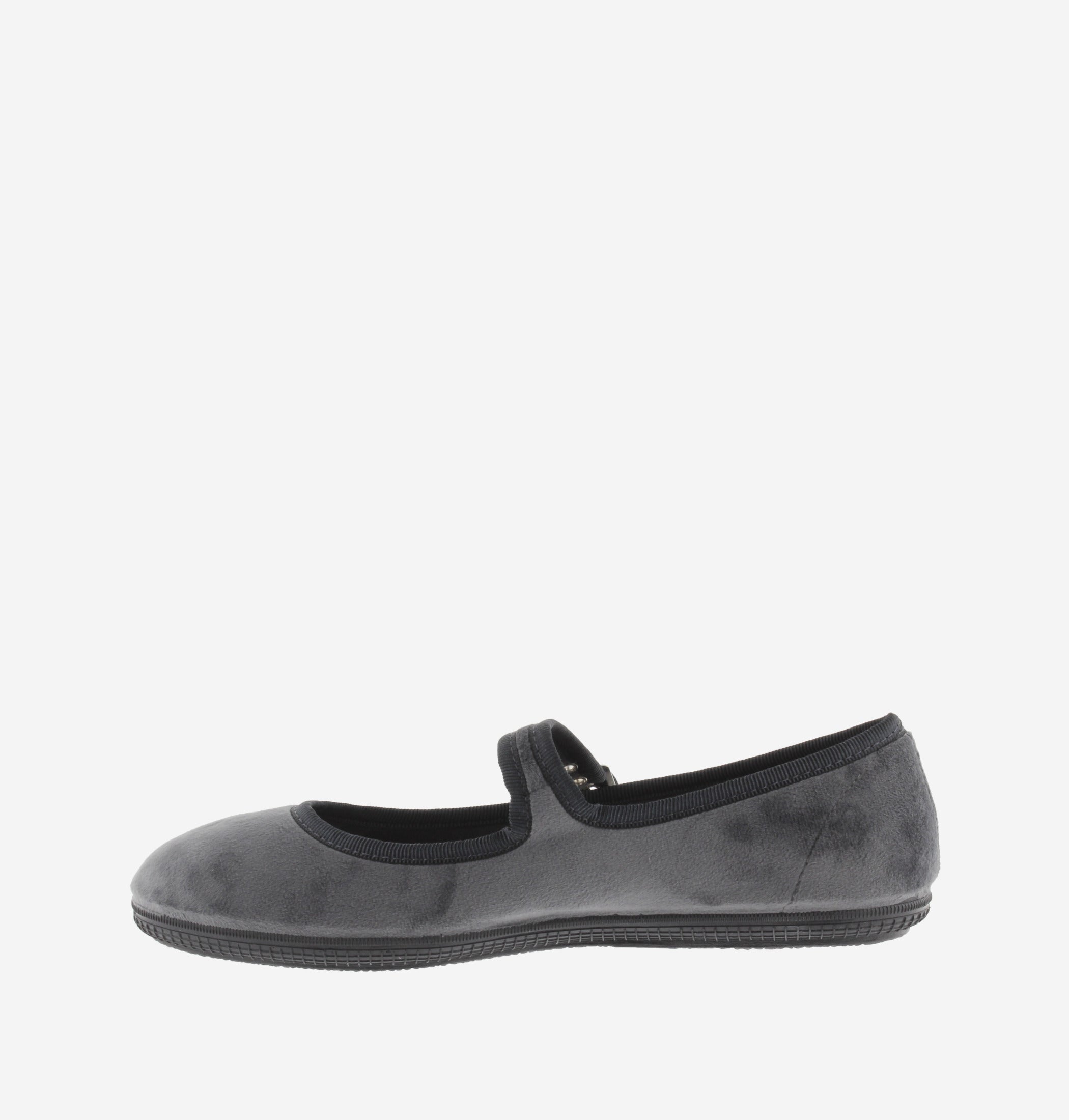 Victoria Mercedita Velluto Ballerine Grigie Gomma