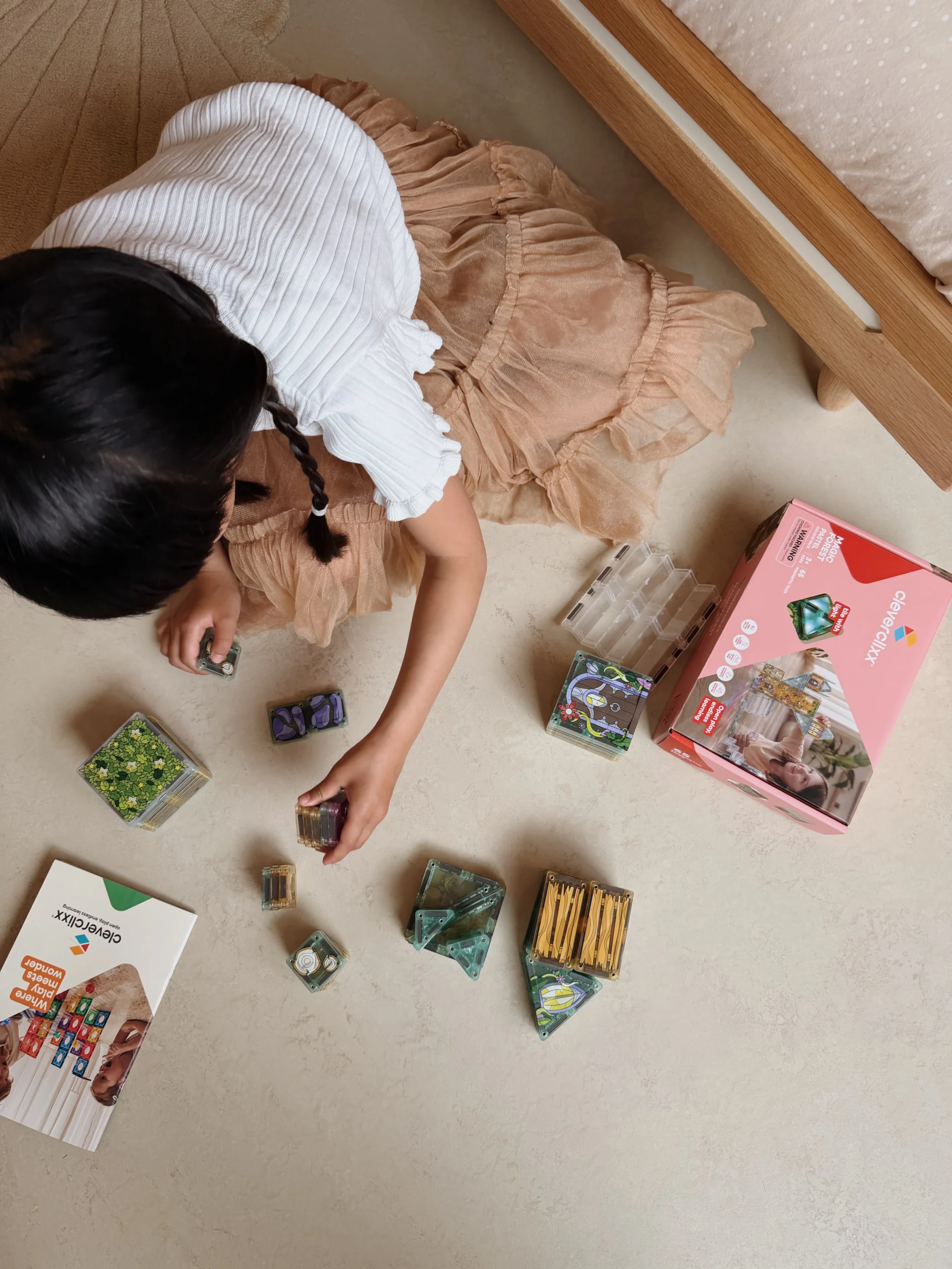 Cleverclixx Magic Forest Pack costruzioni magnetiche 65 pezzi