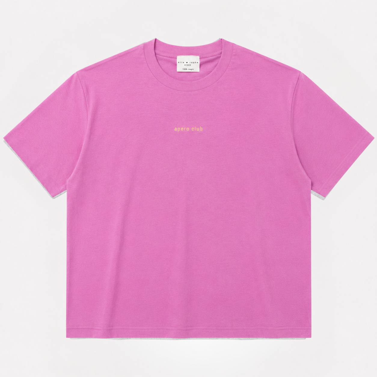 Ella and Rapha Apero Club maglietta rosa loose fit cotone