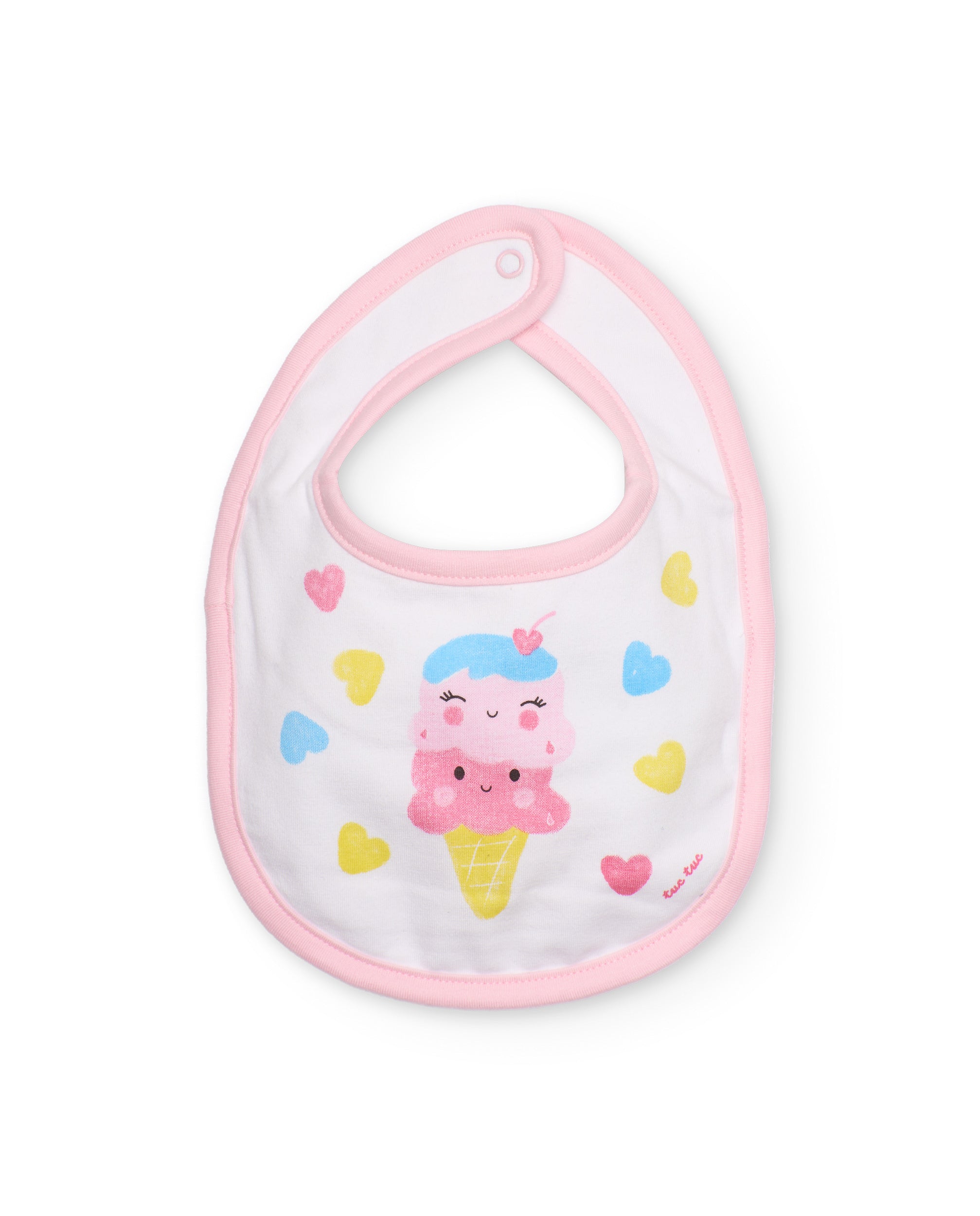 Tuc Tuc bavaglini neonata rosa 2 pezzi gelato