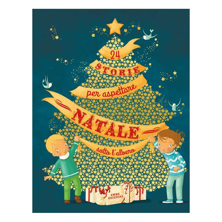 EmmeEdizioni 24 storie per aspettare Natale libro copertina rigida 4 anni