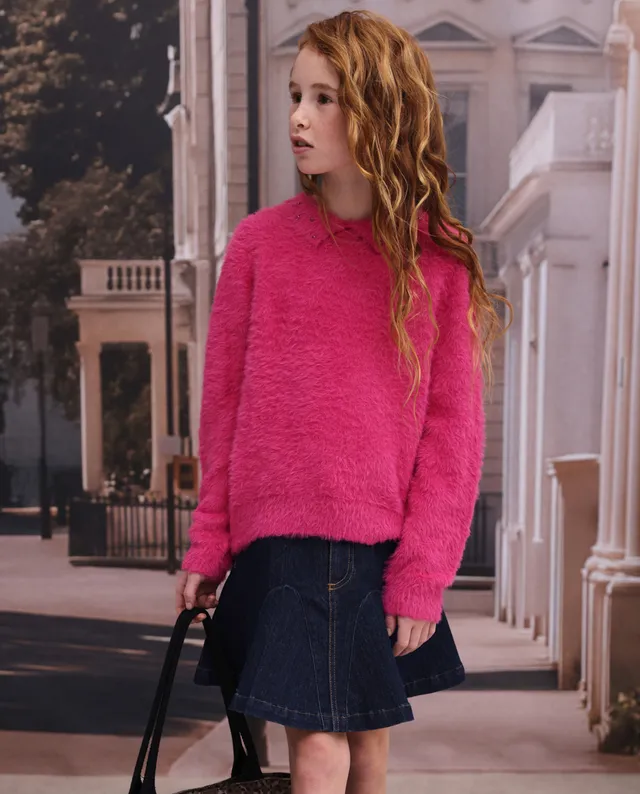Tuc Tuc maglione bambina girocollo peloso fucsia