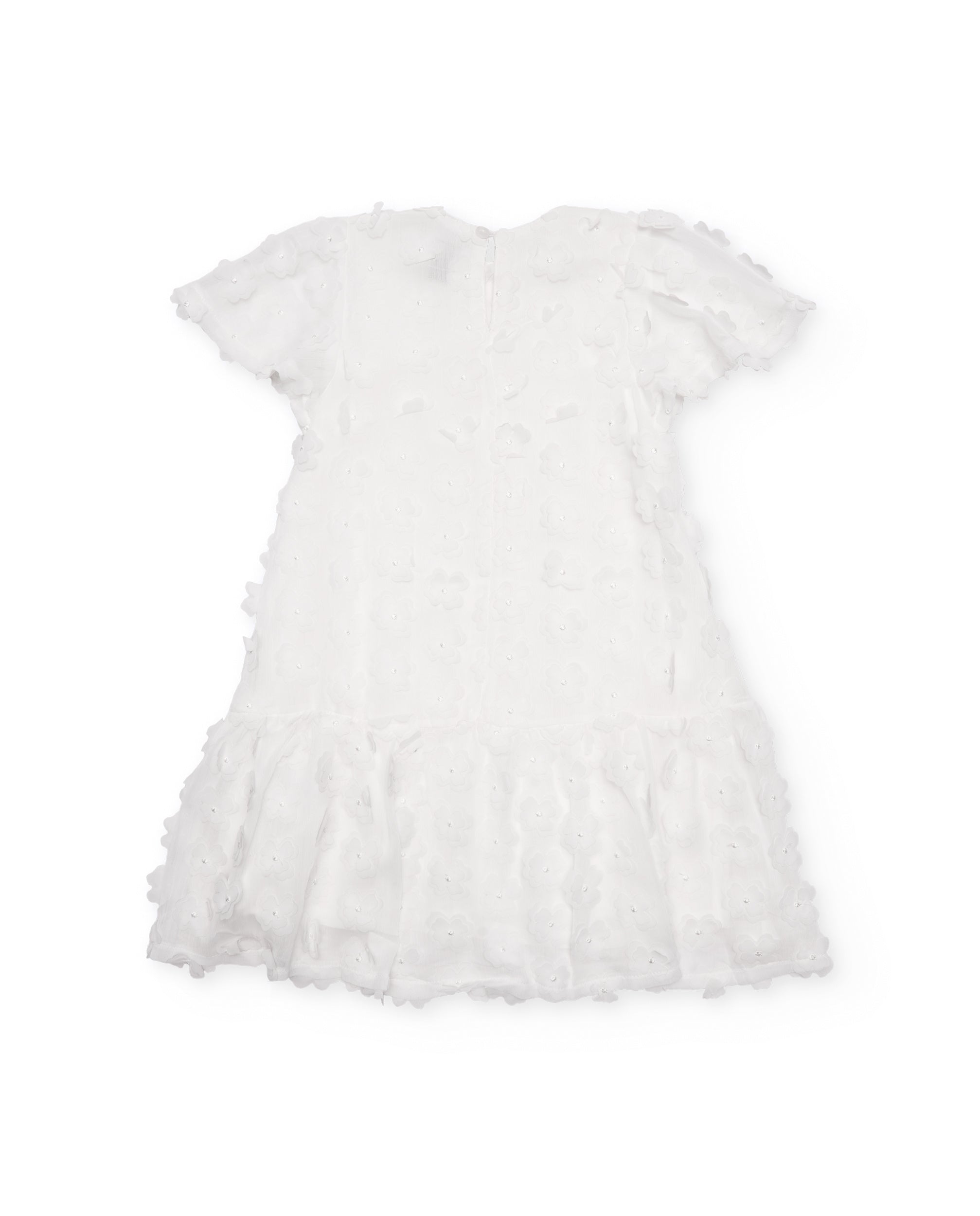 Tuc Tuc vestito bambina bianco fiori maniche a sbuffo