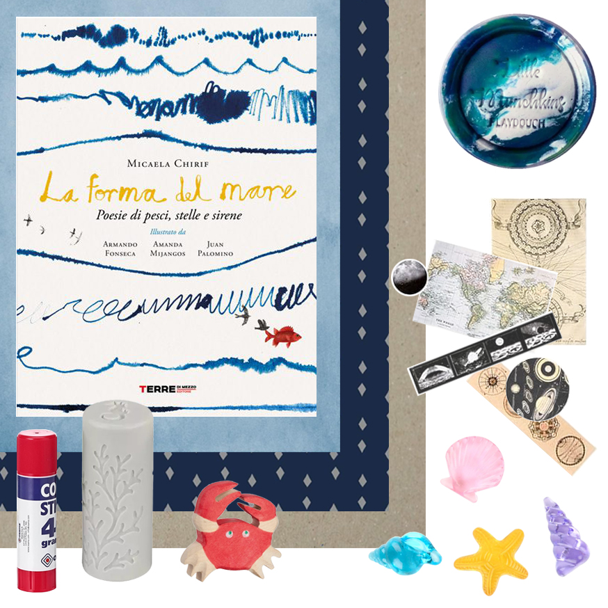 PlayKitBaboo La forma del mare kit collage e playdough