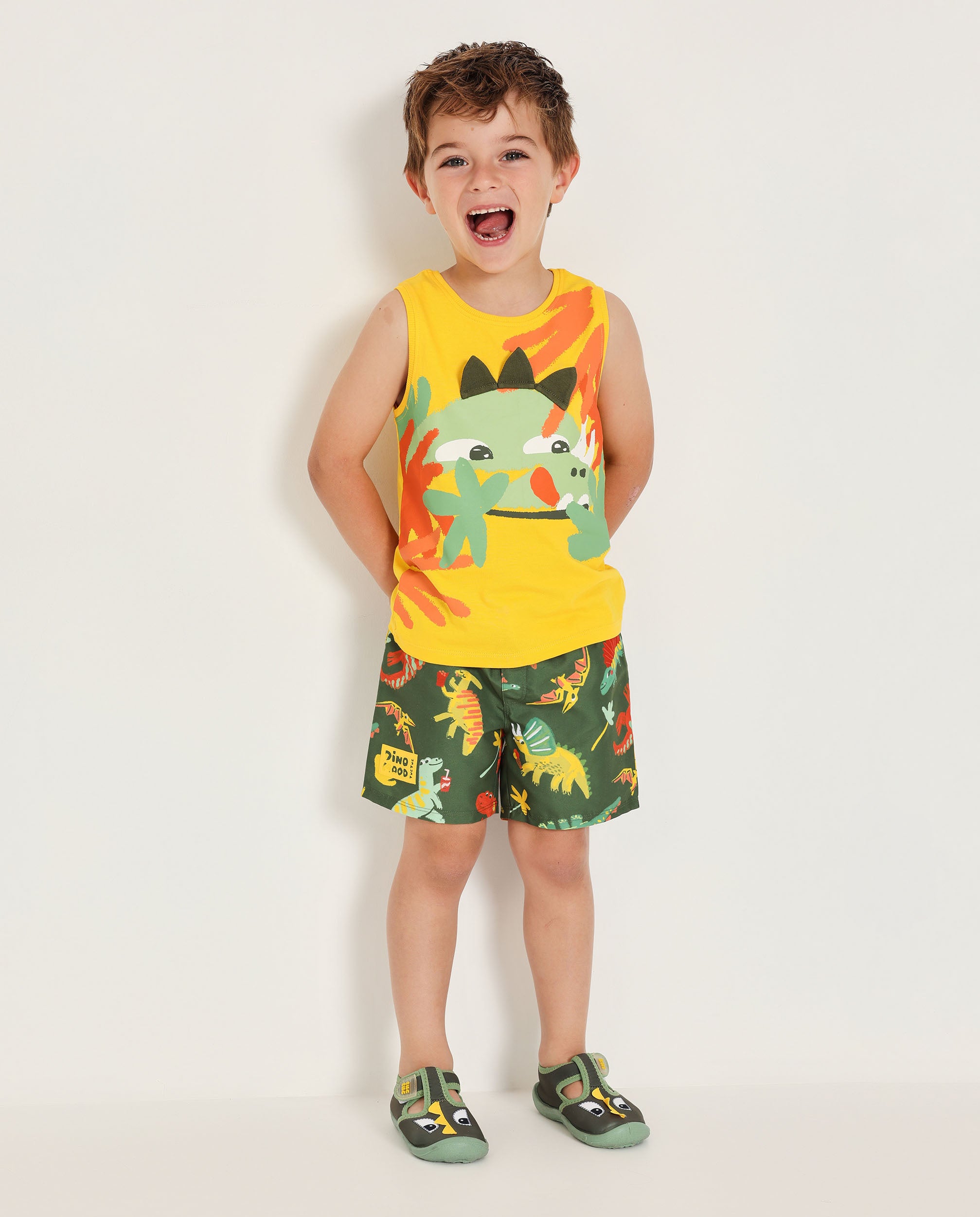 Tuc Tuc canotta bimbo gialla dinosauro