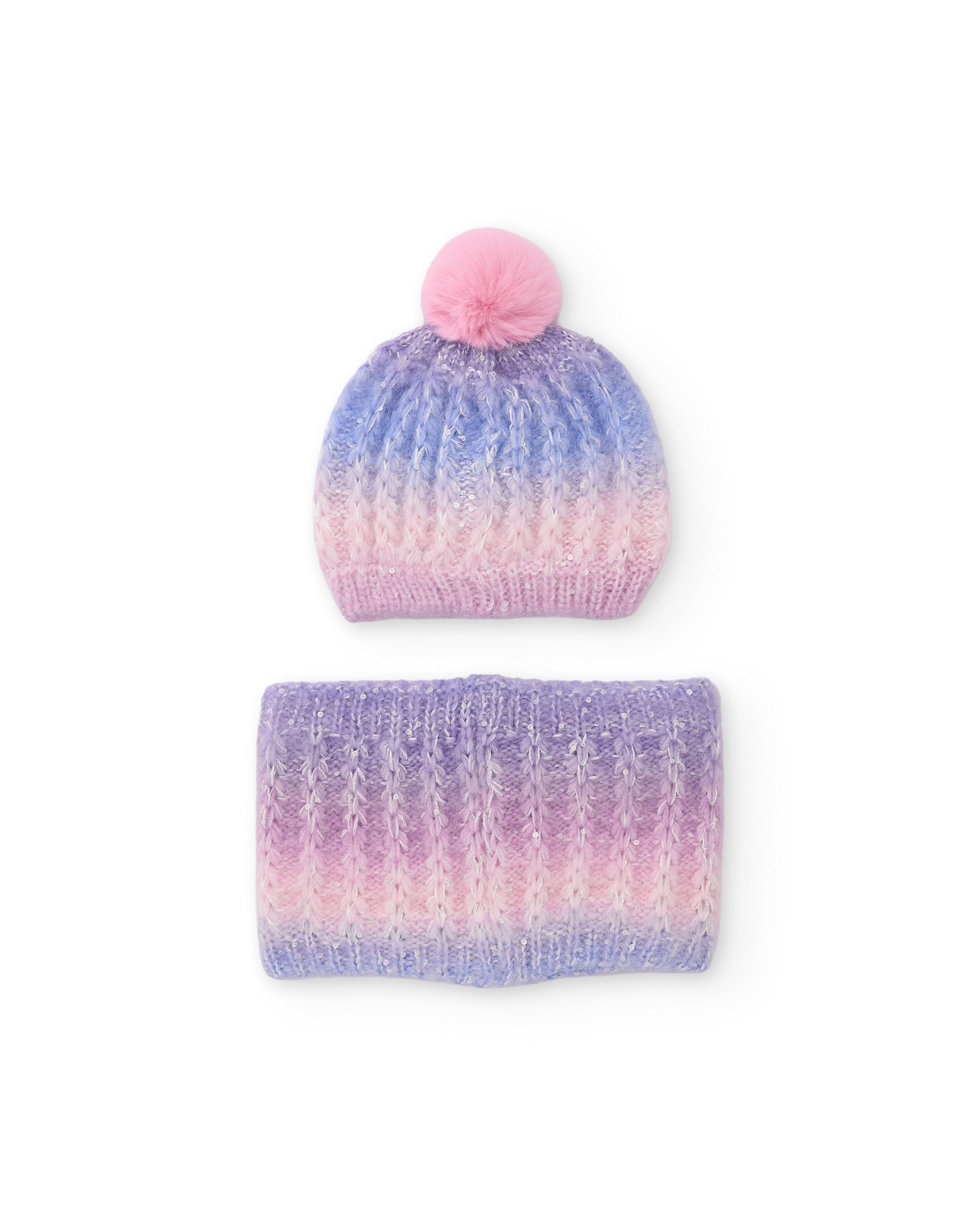 Tuc tuc set cappello e scaldacollo bambina rosa