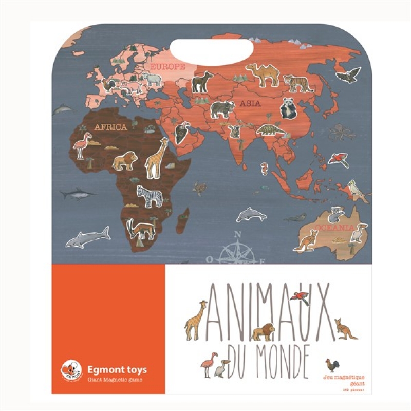 Egmont Toys Planisfero cartella magnetica animali