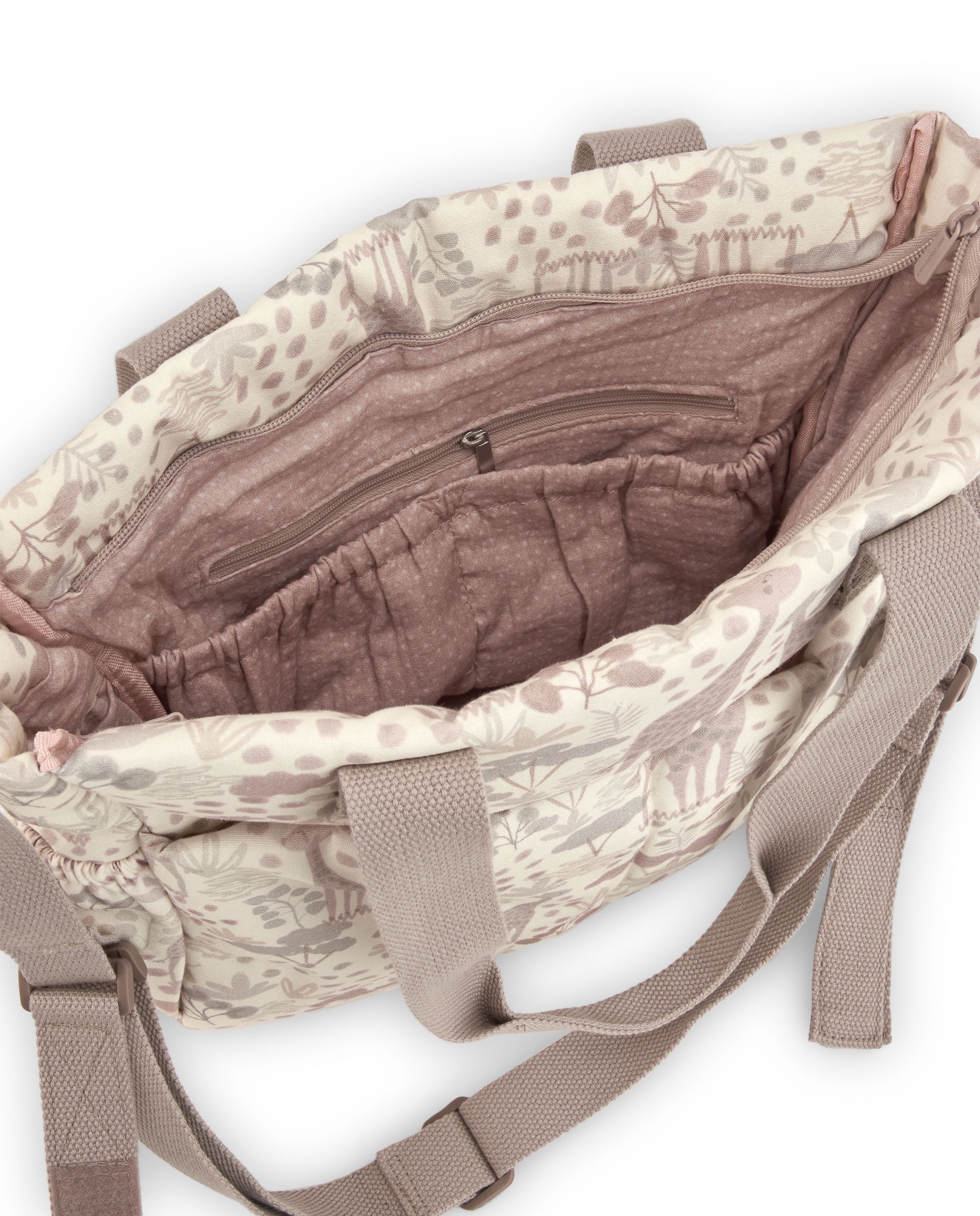 Tuc Tuc borsa fasciatoio beige giraffa tessuto