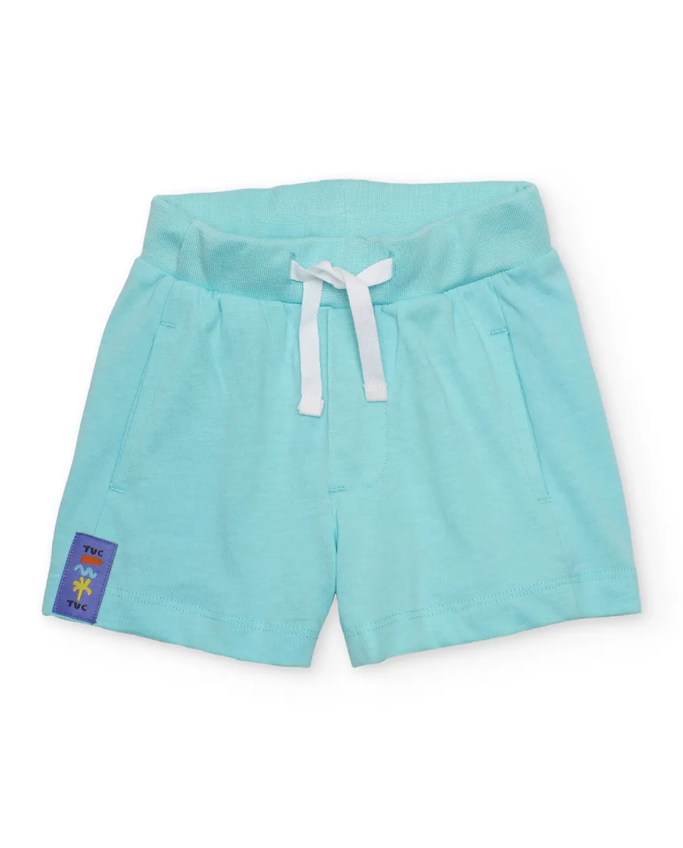 Tuc tuc bermuda bimbo azzurro vita elastica