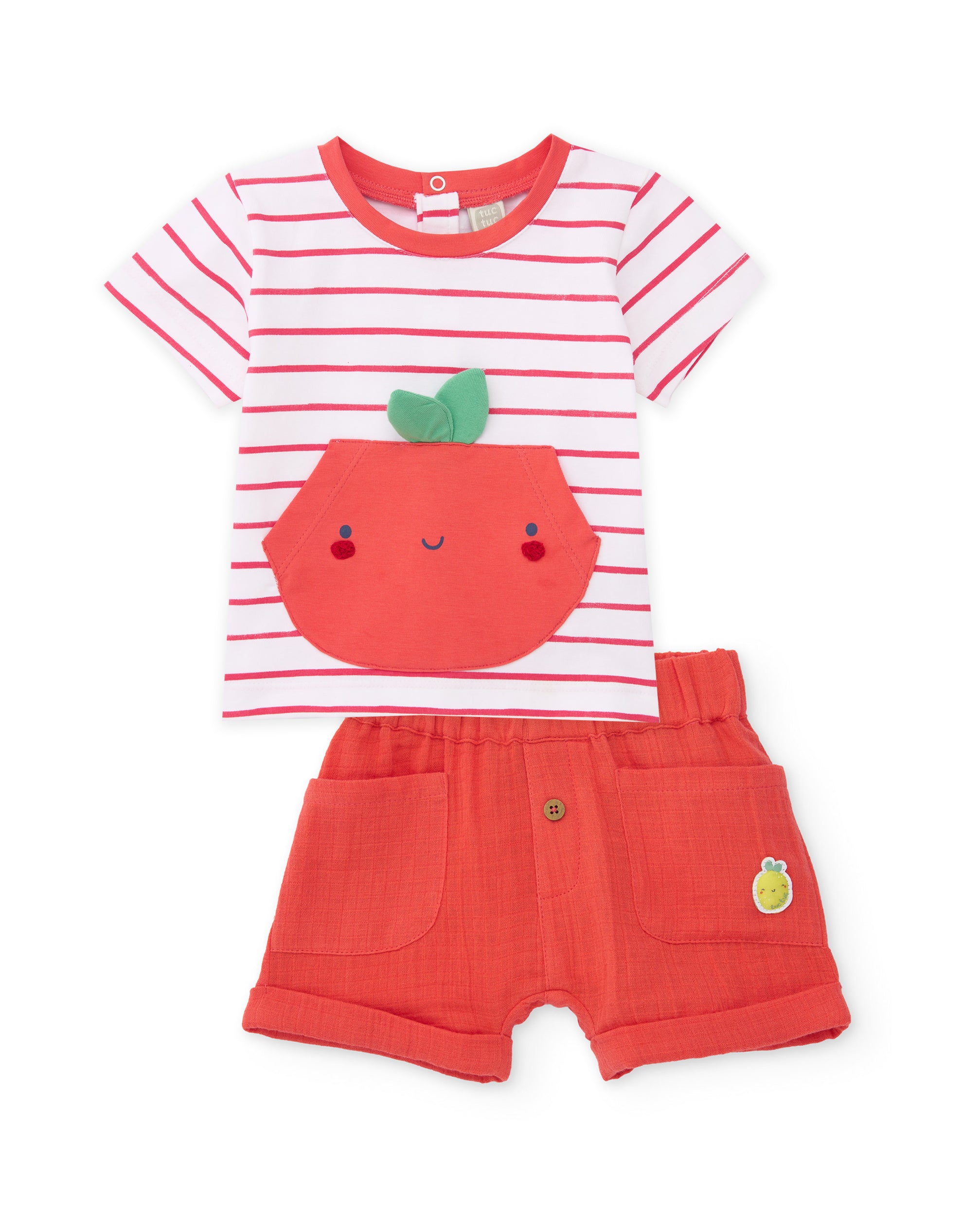 Tuc tuc completo neonato righe rosso a righe