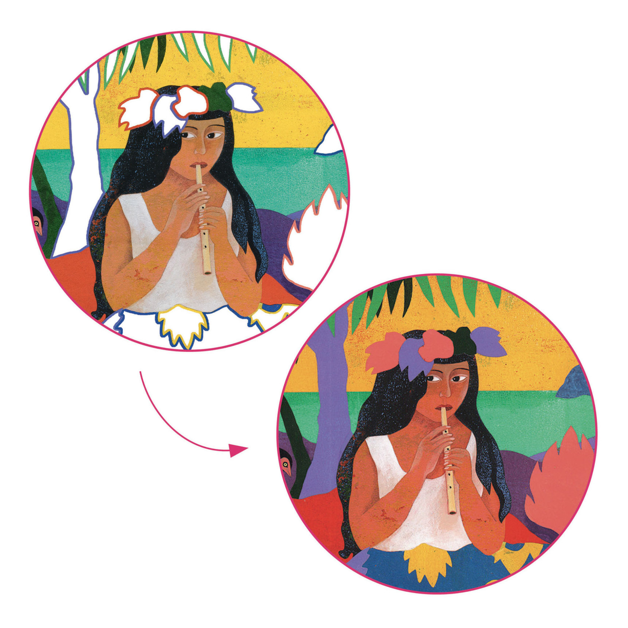 Djeco Inspired by Paul Gauguin set artistico 4 disegni