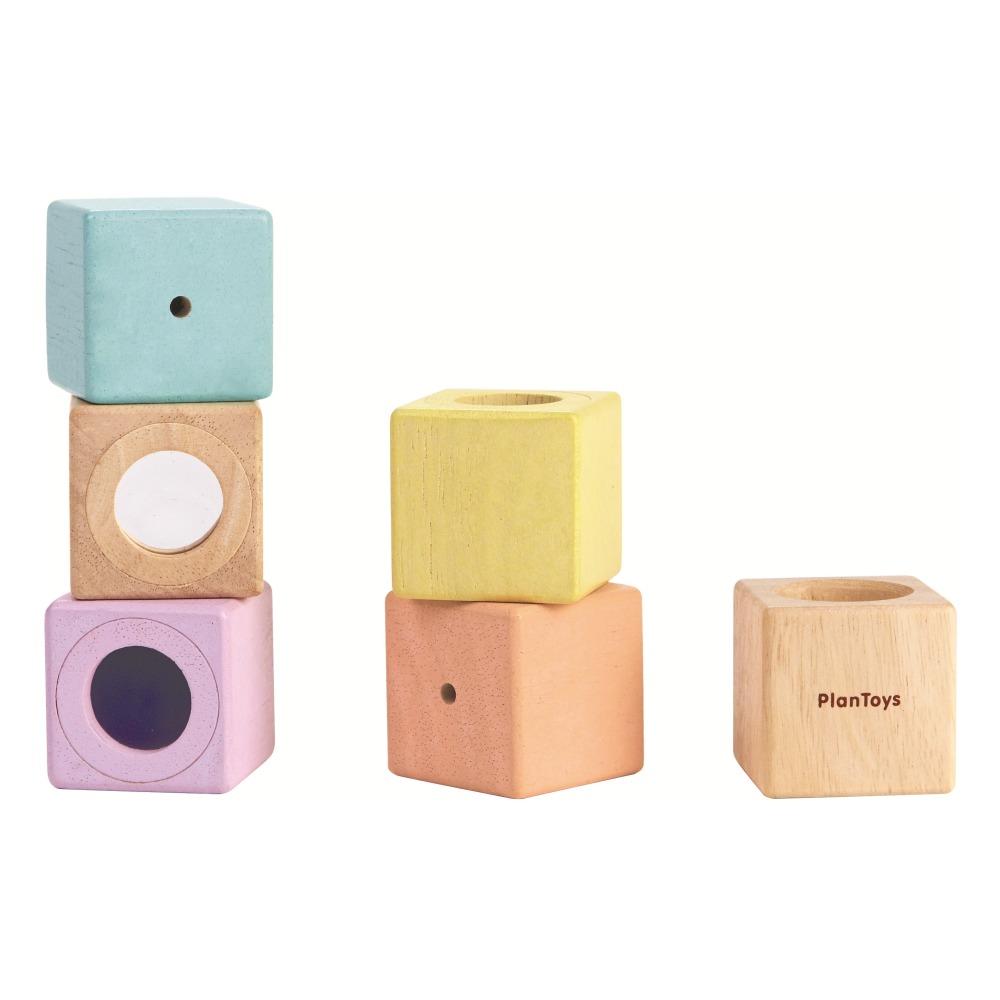 PlanToys Cubi Sensoriali primo gioco 6 pezzi