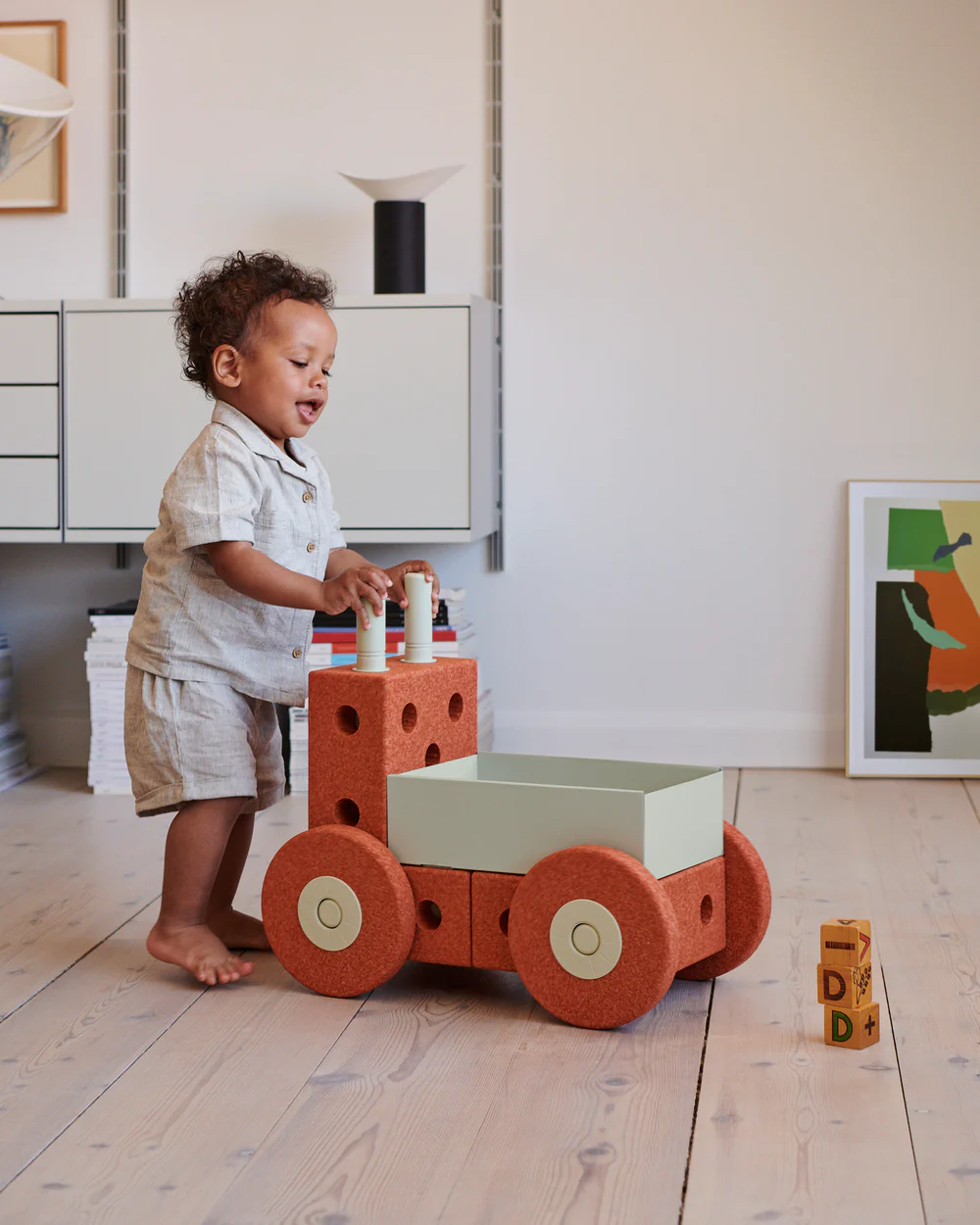 MODU Baby Walker 3-in-1 carrellino primi passi orange-green